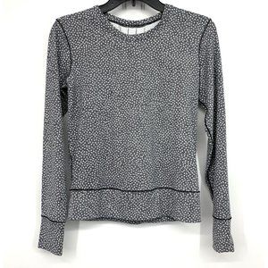 Lululemon Top Rush Hour Long Sleeve Frozen Fizz Floral Black
